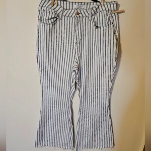 Judy Blue Super Flare Striped Flare Pants